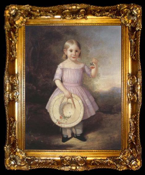 framed  Alexander H.Emmons Portrait of Sarah Hall, ta009-2